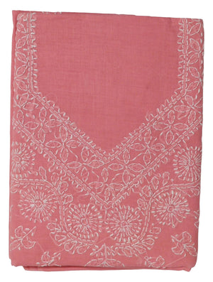 DRAVINAM Trends Women’s Cotton Unstitched Chikankari Suit Set with Dupatta & Bottom | Hand-Embroidered Lucknowi Dress Material | Premium Ethnic Wear for Women | Free Size (3-Piece)