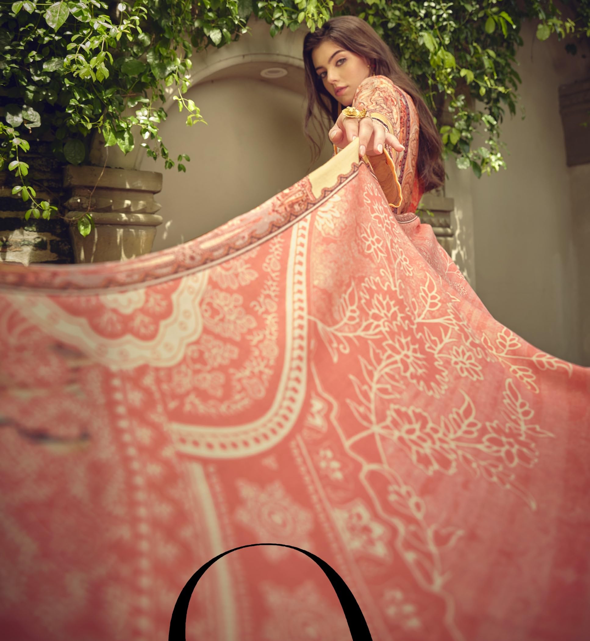 DRAVINAM Trends Women's Viscous Pashmina Digital Printed Fancy Embroidered Salwar Suit Dress Material with Pure Woolen Showl Digital Printed Dupatta