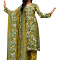 DRAVINAM Trends Women's Unstitched Salwar Suit Dress Material Modal Silk Discharge Foil Print Cording Embroidered Kameez Plain Unstitched Bottoms and Modal Silk Discharge Foil Print Dupatta