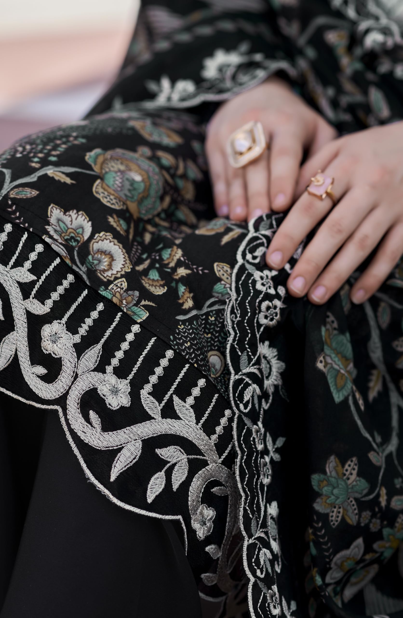 DRAVINAM Trends Pure Viscose Rayon Digital Printed Fancy Embroidered Organza Lace Suit Dress Material with Unstitched Bottoms and Cotton Cutwork Embroidered Dupatta