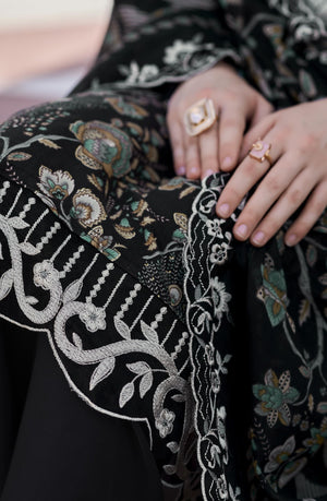 DRAVINAM Trends Pure Viscose Rayon Digital Printed Fancy Embroidered Organza Lace Suit Dress Material with Unstitched Bottoms and Cotton Cutwork Embroidered Dupatta