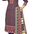 DRAVINAM Trends Women's Unstitched Winter Wear Kashmiri Kani Digital Printed Heavy Woolen Pashmina Salwar Suit Dress Material with Printed Shawl Dupatta