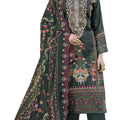 DRAVINAM Trends Women's Unstitched Pakistani Digital Print Embroidered Pure Cotton Salwar Suit Dress Materials with Cotton Embroidered Cutwork Dupatta