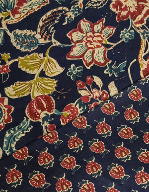 DRAVINAM Trends Jaipuri Print Cambric Cotton Unstitched Salwar Suit Dress Material for Women (Kurta Pant Fabric set)