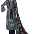 DRAVINAM Trends Women's Unstitched Pakistani Rayon Suit Material - Viscose Rayon Swaroski Pakistani Printed Shirt II Rayon Bottoms II Cotton Malmal Printed Dupatta