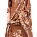 DRAVINAM Trends Women's Winter Wear Floral Printed Warm Wool Pashmina Salwar Kameez Dress Material with Swaroski Work and Pashmina Printed Shawl Dupatta