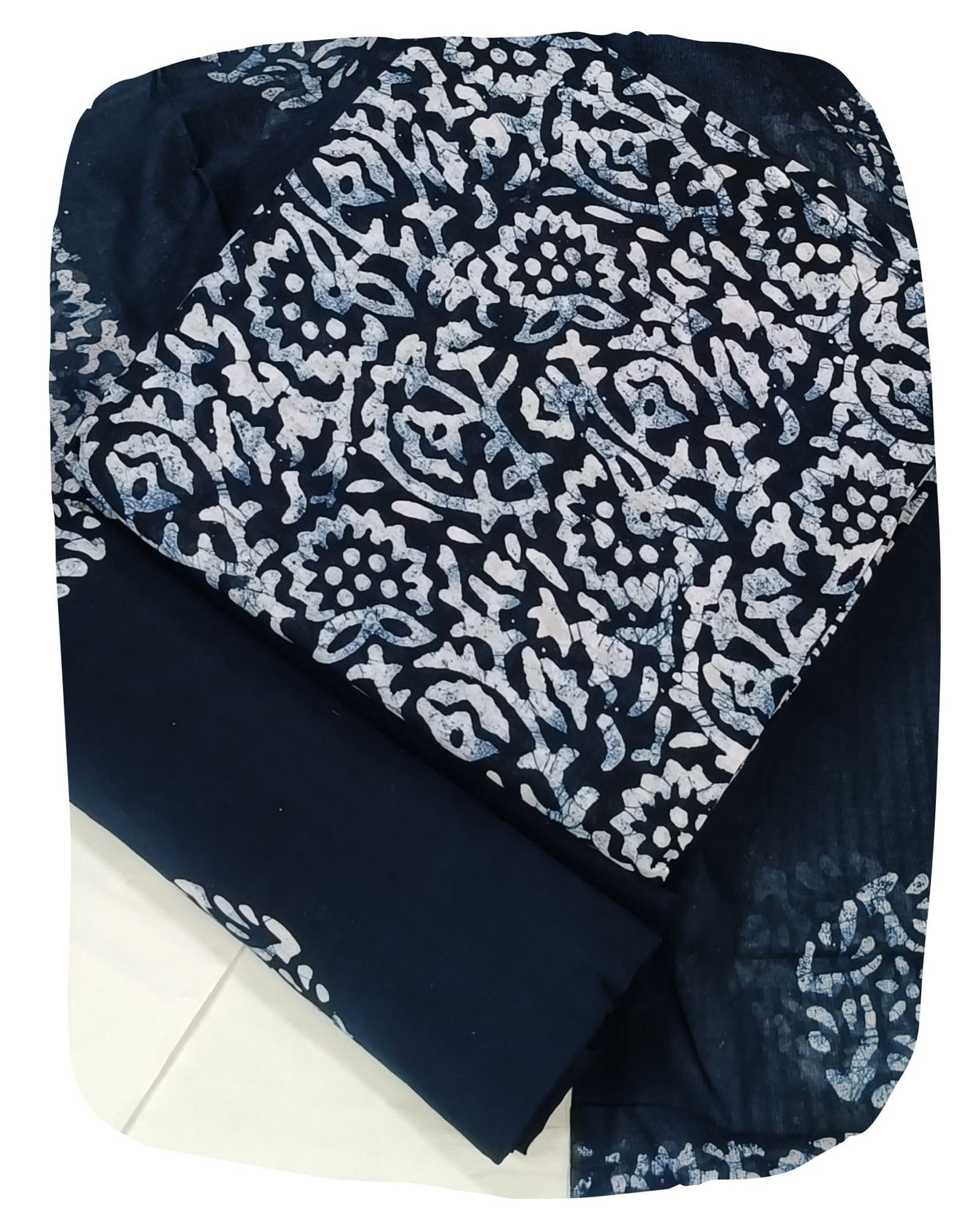 DRAVINAM Trends Unstitched Jaipuri Handmade Wax Batik Print Soft Cotton Dress Material with Dupatta