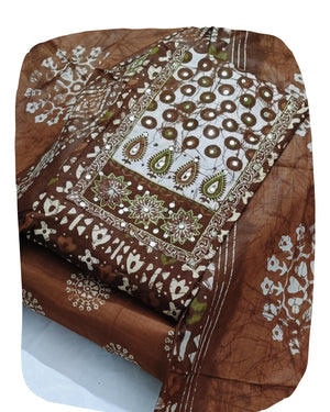 DRAVINAM Trends Women's Cambric Cotton Dress Material | Unstitch Printed Suit Set with Cotton Dupatta