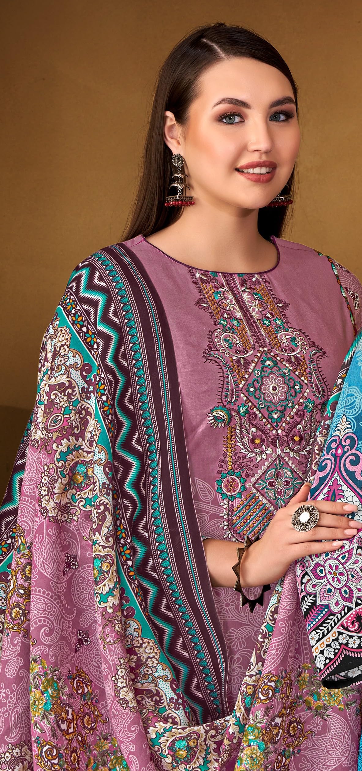 DRAVINAM Trends Women's Unstitched Dress Material