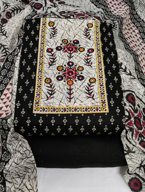 DRAVINAM Trends Women's Cambric Cotton Dress Material | Unstitch Printed Suit Set with Cotton Dupatta