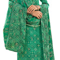 DRAVINAM Trends Women's Unstitched Kashmiri Print Woollen Pashmina Salwar Suit Dress Material with Pashmina Printed Shawl Dupatta (Free Size) (Green)