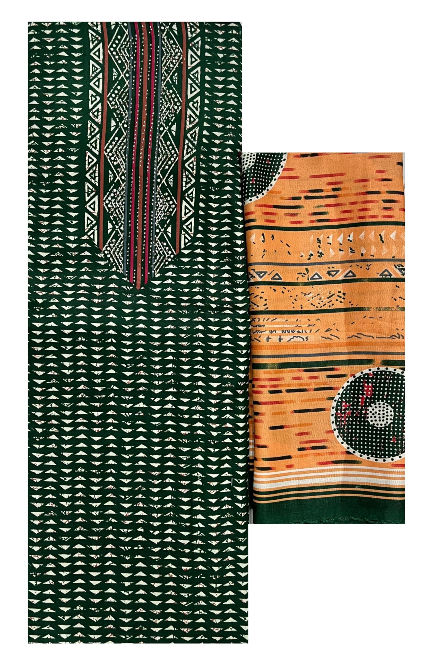 DRAVINAM Trends Swaroski Work Printed Pure Pashmina Woollen Dress Material Salwar suit for Women for Winter wear with Twill Pashmina Printed Shawl Dupatta