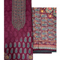 DRAVINAM Trends Women's Swaroski Work Unstitched Digital Printed Embroidered Winter Woollen Pashmina Salwar Suit Dress Material with Woolen Shawl Dupatta