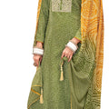 DRAVINAM Trends Unstitched Bandhani Printed Pure Jam Cotton Suit Material with Embroidery and Pure Maslin Dupatta