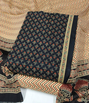 DRAVINAM Trends Jaipuri Print Cambric Cotton Unstitched Salwar Suit Dress Material for Women with Mulmul Cotton Dupatta