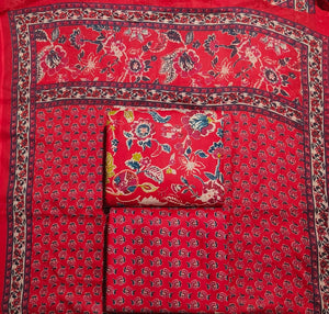DRAVINAM Trends Jaipuri Print Cambric Cotton Unstitched Salwar Suit Dress Material for Women with Mulmul Cotton Dupatta