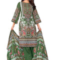 DRAVINAM Trends Unstitched Suit Material Karachi Lawn Cotton Pakistani Digital Printed Embroidered Kameez with Unstitched Bottoms and Cotton Dupatta