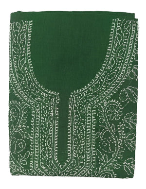 DRAVINAM Trends Women’s Cotton Unstitched Chikankari Suit Set with Dupatta & Bottom | Hand-Embroidered Lucknowi Dress Material | Premium Ethnic Wear for Women | Free Size (3-Piece)
