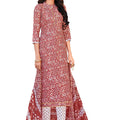DRAVINAM Trends Women's Pure Cotton Batik Printed Unstitiched Salwar Suit Dress Material with Cotton Printed Dupatta (Rust)