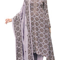 DRAVINAM Trends Women's Unstitched Digital Print Pure Wool Pashmina Fancy Embroidered Winter Salwar Suit Dress Material with Printed Pure Pashmina Shawl Dupatta (Grey)