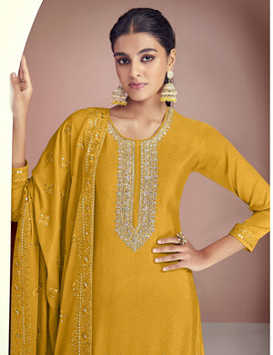 DRAVINAM Trends Women Real Georgette Heavy Zari Embroidered Pure Georgette Unstitched Suit Dress Material with Real Georgette Embroidered Heavy Dupatta (Wine)