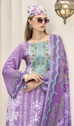 DRAVINAM Trends Unstitched Pakistani Embroidered Pure Rayon Salwar Suit Dress Materials with Cotton Dupatta
