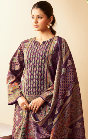 DRAVINAM Trends Women's Unstitched Maslin Suit Material - Embroidered Digital Printed Foil Masline Top II Masline Bottoms II Maslin Digital Dupatta