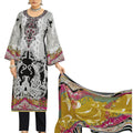 DRAVINAM Trends Women's Pakistani Digital Print Embroidered Unstitcehd Pure Cambric Cotton Salwar Suit Dress Materials with Cotton Printed Dupatta
