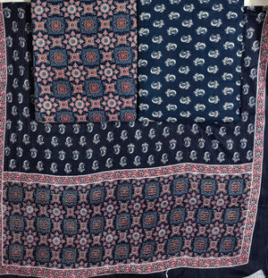 DRAVINAM Trends Jaipuri Print Cambric Cotton Unstitched Salwar Suit Dress Material for Women with Mulmul Cotton Dupatta