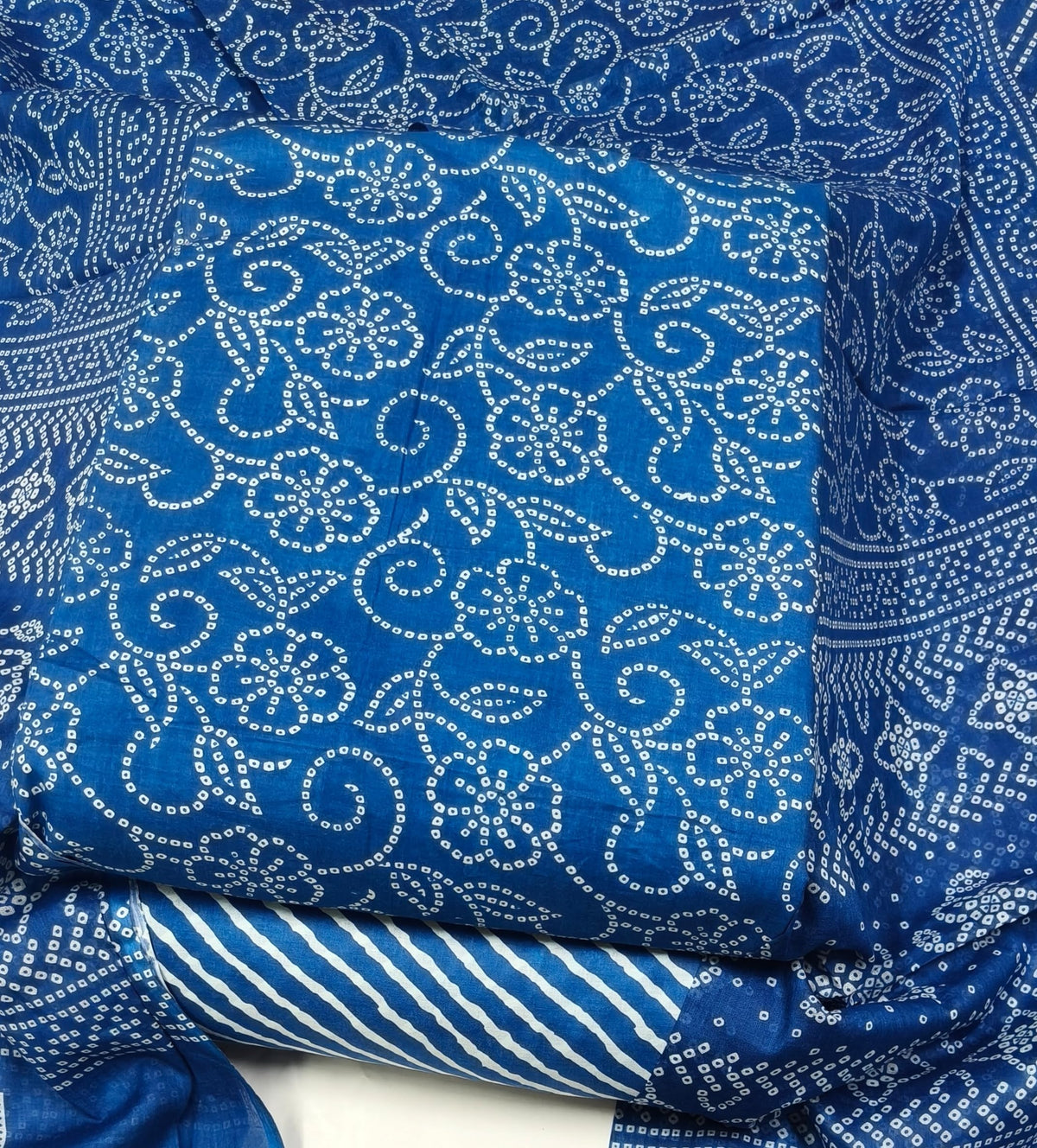 DRAVINAM Trends Jaipuri Print Cambric Cotton Unstitched Salwar Suit Dress Material for Women with Mulmul Cotton Dupatta