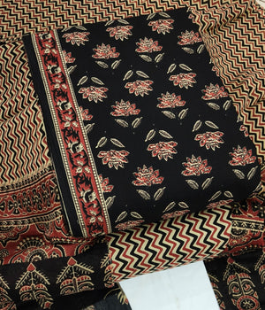 DRAVINAM Trends Jaipuri Print Cambric Cotton Unstitched Salwar Suit Dress Material for Women with Mulmul Cotton Dupatta