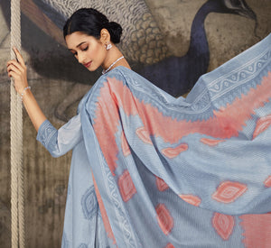 Unstitched Print Cotton Salwar Suit Dress Materials with Dupatta