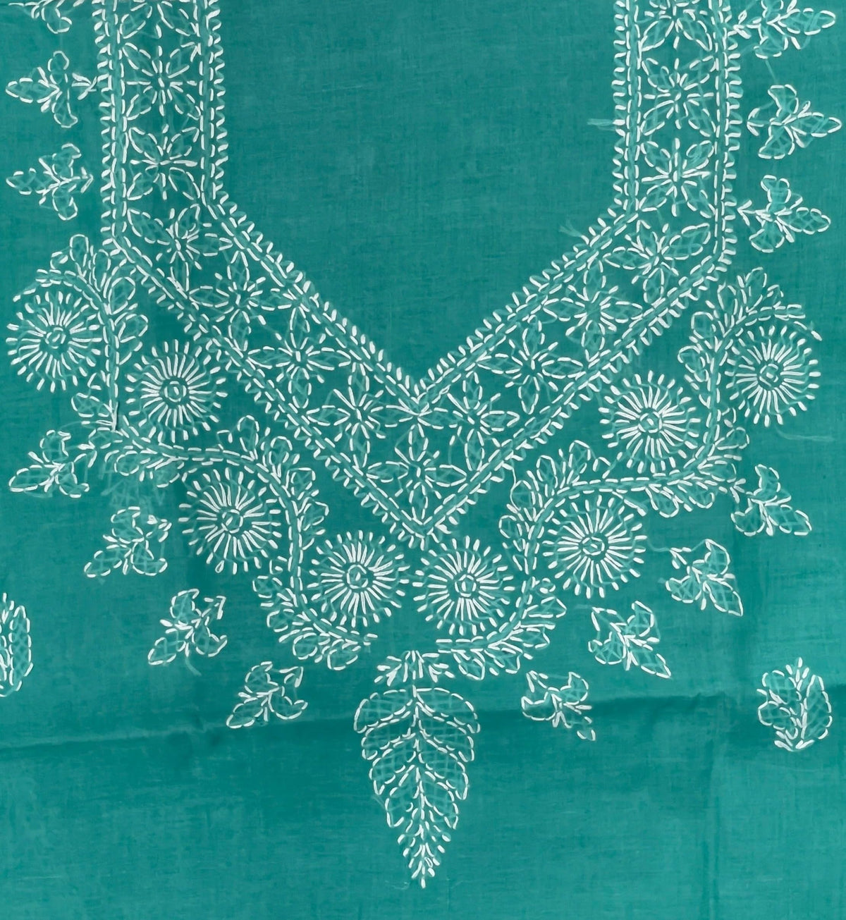 DRAVINAM Trends Women’s Cotton Unstitched Chikankari Suit Set with Dupatta & Bottom | Hand-Embroidered Lucknowi Dress Material | Premium Ethnic Wear for Women | Free Size (3-Piece)