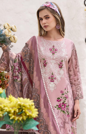 DRAVINAM Trends Women's Unstitched Salwar Suit Dress Material - Cotton Digital Printed Organza Embroidered Kameez II Unstitch Bottoms II Cotton Dupatta