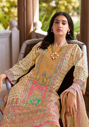 DRAVINAM Trends Kurti 2.50 mtrs, PURE VISCOSE RAYON (3 mtrs apx), PURE MODAL VISCOSE Maslin Dupatta Digital|Cream