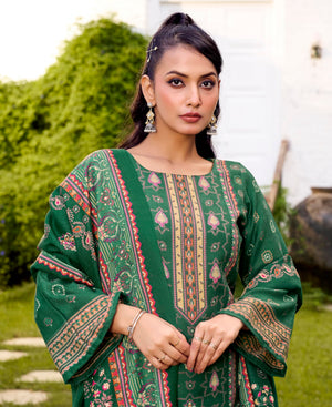 DRAVINAM Trends Women's Winter wear unstitched Printed Woollen Pashmina Salwar Suit Dress Material with Pashmina Printed Shawl Dupatta