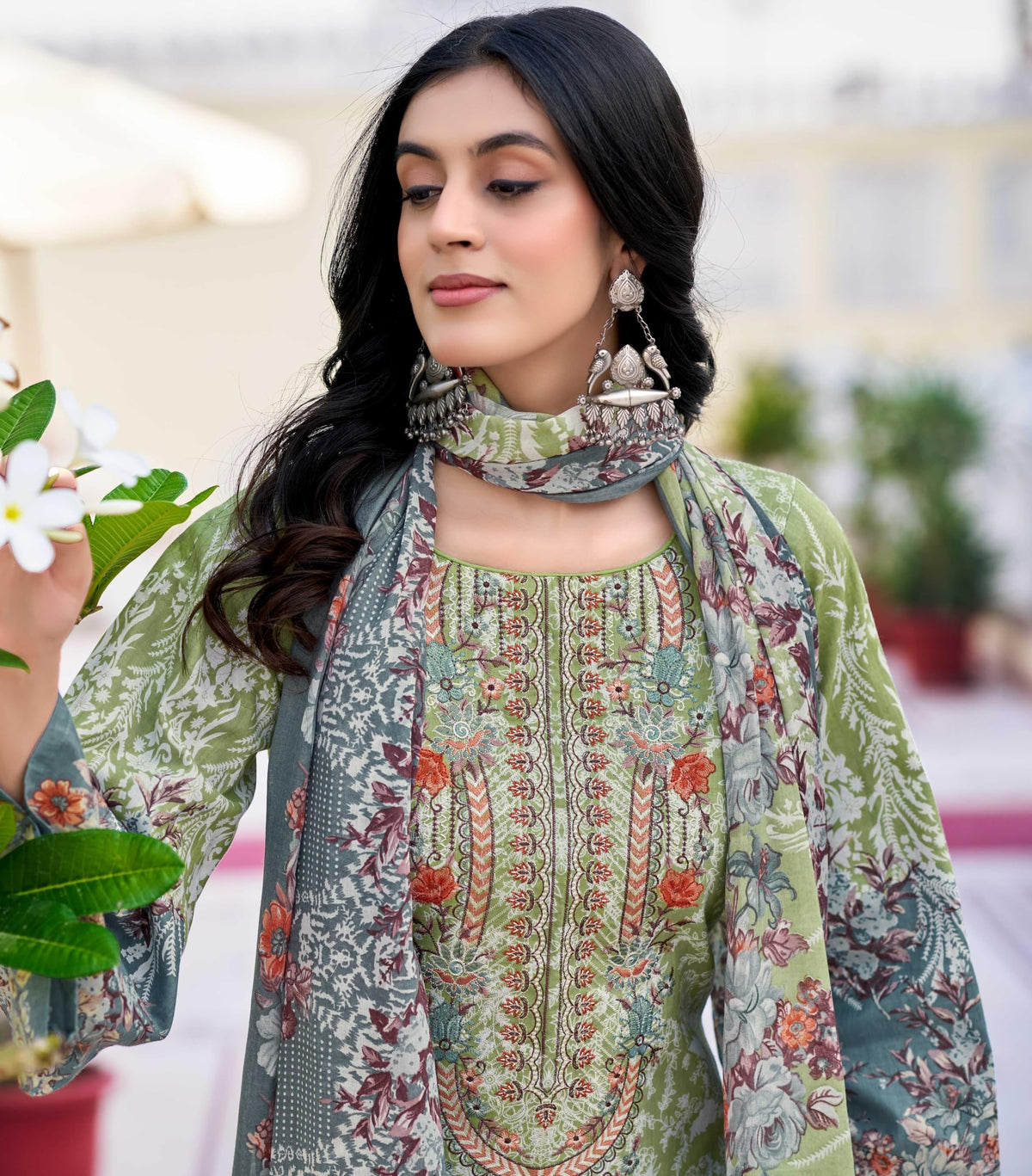 DRAVINAM Trends Kurti 2.50 mtrs, PURE COTTON DYED (2.7 m),PURE LAWN MULMUL DIGITAL PRINT VOIL DUP (2.25|Black