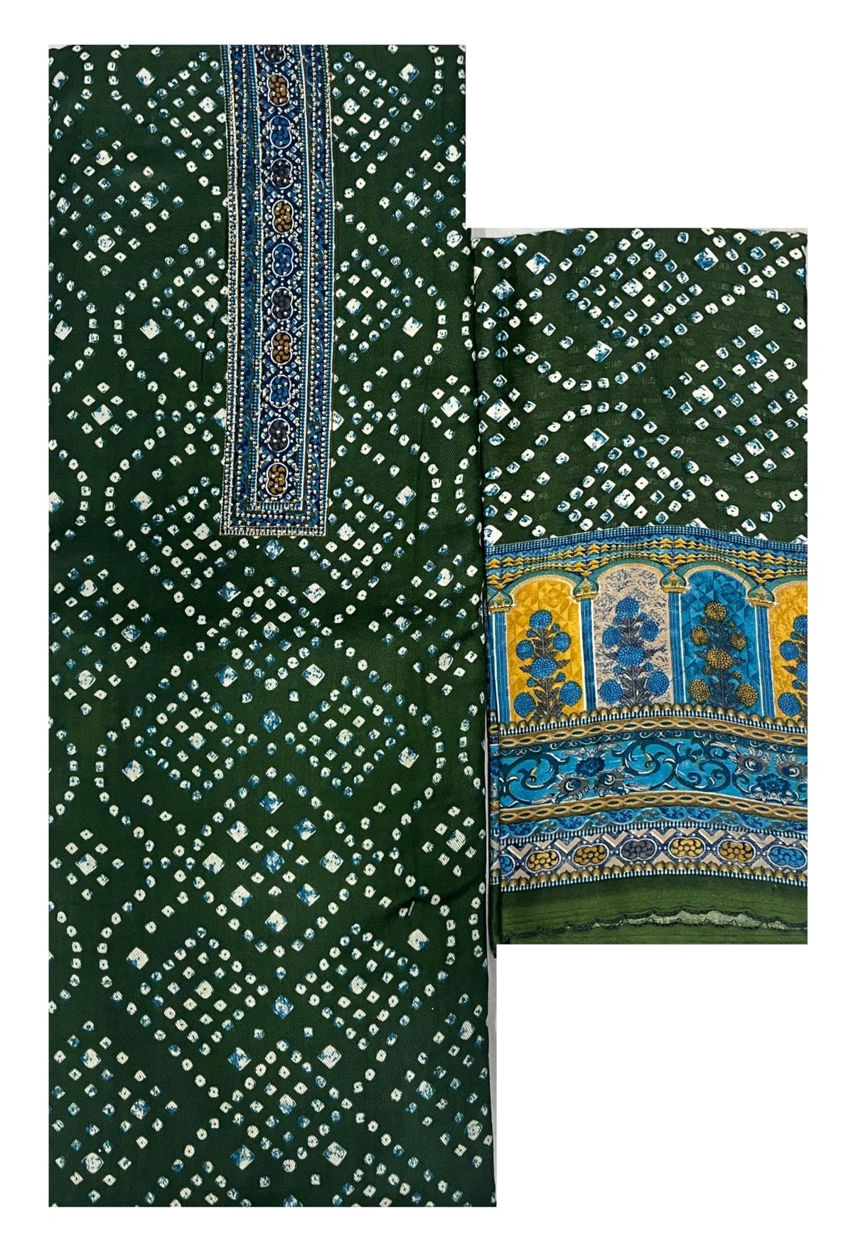 DRAVINAM Trends Women's Unstitched Printed Woolen Pashmina Winter Waer Salwar Suit Dress Material with Shawl Dupatta
