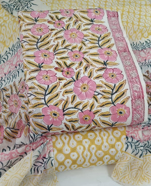 DRAVINAM Trends Hand Block Dabu Print Indigo Cambric Unstitched Cotton Suit Dress Material for Women with Mulmul Cotton Hand Printed Dupatta
