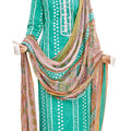 Unstitched Women Salwar Suit set (Green)