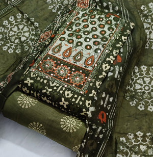 DRAVINAM Trends Women's Cambric Cotton Dress Material | Unstitch Printed Suit Set with Cotton Dupatta