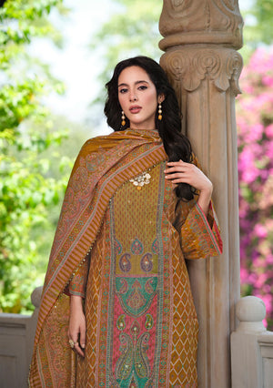 DRAVINAM Trends Kurti 2.50 mtrs, PURE VISCOSE RAYON (3 mtrs apx), PURE MODAL VISCOSE Maslin Dupatta Digital|Cream