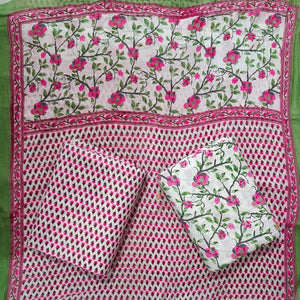 DRAVINAM Trends Jaipuri Print Cambric Cotton Unstitched Salwar Suit Dress Material for Women with Mulmul Cotton Dupatta