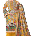 DRAVINAM Trends Unstitched Pakistani Embroidered Pure Cambric Cotton Salwar Suit Dress Materials with Cotton Dupatta