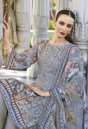 DRAVINAM Trends Women's Unstitched Salwar Suit Dress Material - Jam Cotton Digital Printed Heavy Embroidered Boring Work Kameez II Unstitch Bottoms II Cotton Dupatta