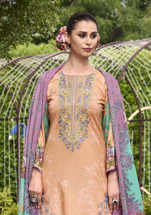 DRAVINAM Trends Women's Unstitched Pakistani Cotton Suit Dress Material