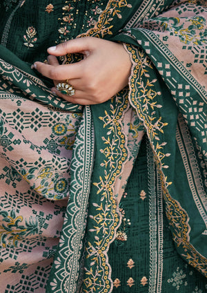DRAVINAM Trends Women's Unstitched Pakistani Digital Print Embroidered Pure Cotton Salwar Suit Dress Materials with Cotton Digital Embroidered Cutwork Dupatta