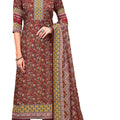 DRAVINAM Trends Women's Unstitched digital Print Pure Woollen Winter Wear Warm Pashmina Salwar Kameez Dress Material with Printed Pure Woolen Shawl Dupatta (Maroon)