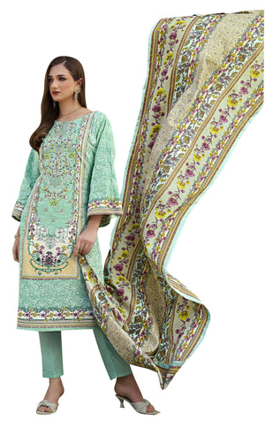 DRAVINAM Trends Unstitched Pakistani Embroidered Pure Cotton Salwar Suit Dress Materials with Cotton Dupatta