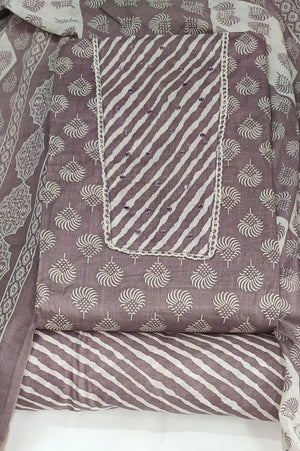 DRAVINAM Trends Women's Cambric Cotton Dress Material | Unstitch Printed Suit Set with Cotton Dupatta